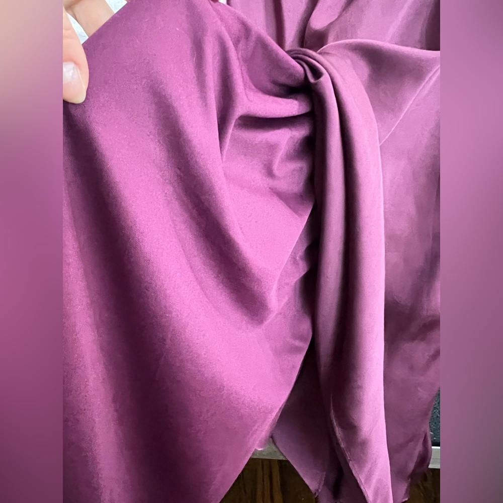 NWT MSK Stunning Extra Wide Leg Silky Feel Halter Back Neck Tie Jumpsuit Sz S - Picture 9 of 10